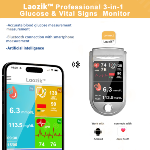 Laozik™ Professional 3in1 Glucose & Vital Signs Monitor