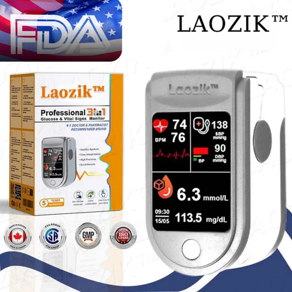 Laozik™ Professional Newly Launched Non-Invasive Smart Glucose Meter