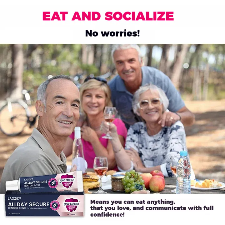 Laozik® All-Day Secure Adhesive Denture Cream